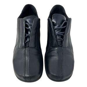 Westies VTG 90s Black Leather Lace Up Oxford Shoes Women 6.5 Minimalist Comfort